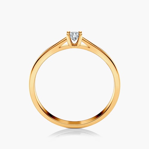 Pierścionek zaręczynowy SAVICKI: złoty, diament